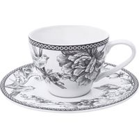4 x tasses avec soucoupe MAYFAIR - 240ml - Porcelaine - H&H