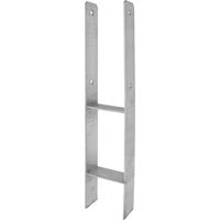 Pfostenträger Pfostenanker H-Form verzinkt 101x5,0x600 mm mit Schrauben