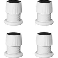 4 Pack Adjustable Furniture Risers Non-Slip Riser 1.6-2.5 Inch for Sofa Bed Table Chair White