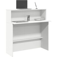 vidaXL Scrivania per Reception Bianca 100x50x103,5 cm in Legno
