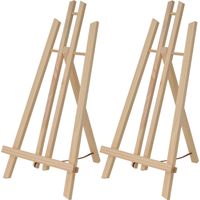 2er Set Tischstaffelei Holz für Leinwände bis 42 cm London