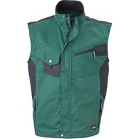 James & Nicholson Workwear Weste JN822 Gr. 3XL dark-green/black