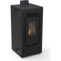 Stufa a pellet ventilata Courmayeur da 8,74 kw Nero