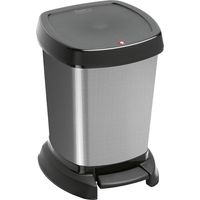 Poubelle à pédale Rotho Carbon 6 litres