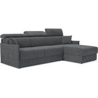 Miryam Canapé convertible d'angle en tissu détachable T31 272 cm Droit anthracite
