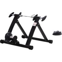 Rodillo Bicicleta Plegable Resistencia Magnética 26-28 Pulgadas Soporte Entrenador Bici Interior 54,5x47,2x39,1 cm Noir