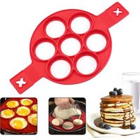 Moulle Pancake SiliCône, Pancake Maker, Antiadhésif Outil de Cuisine Anneau Maker Crêpes Accessoires Ring Egg Flip Ronds Moule à uf Fromage Egg Cooker Cuisine Gadget-Fei Yu