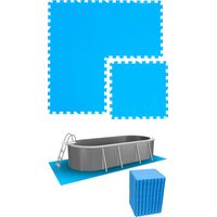 Tapis de Piscine 16 m² - 68 Tapis de Sol EVA 50x50 - Jeu de Dalles de Protection