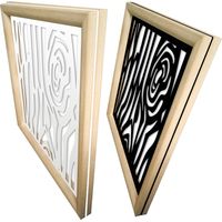 WOOD - Modules décoratifs en bois et PVC - Couleur : blanc - Dimension : 48x48 cm