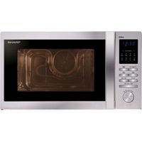 Sharp – Four micro-ondes 25L R722STWE – Puissance 900W – Fonction grill 1000W – Plateau tournant 31,5 cm – Écran LED – Sécurité enfant