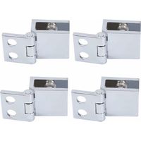 pair 4 pcs Charnière En Verre Clip Pince Pinces Charnière De Porte En Verre Installation Facile Support En Verre Durable Meubles Charnière De Porte En Verre Pinces En Verre pour Portes En Verre Vitrin