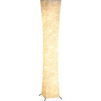 Lampe d'appoint avec abat-jour en papier, interrupteur au pied, 3 niveaux de luminosité, couleur blanche