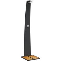 Vidaxl – Douche extérieure autoportante en résine tressée – Base en bois acacia – Hauteur 224 cm – Design élégant pour jardin