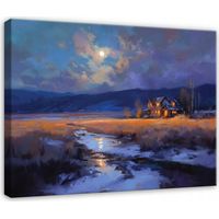 Leinwandbild Natürliche Landschaft, Natur Wanddeko für Schlafzimmer, Wohnzimmer und Küche, hochauflösender Druck, 40 x 30 cm