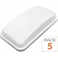 Pack de 5 - Applique LED Murale 20W Rectangulaire IP65 - Blanc Froid 6000K - 8000K - SILAMP