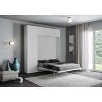 Letto a scomparsa con mobili una piazza e mezza 120 cm KENTARO Bianco