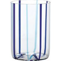 Bicchiere Tirache Zafferano in vetro borosilicato bicolore Acquamarina-blu box 6 pezzi