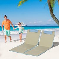Sitzmöbel Strandmatte klappbar 124 x 53 cm Beige OKMYHOME