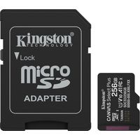 Kingston Technology 256GB microSDXC Canvas Select Plus Gen3 150MB/s A1 (Adattatore SD incluso)
