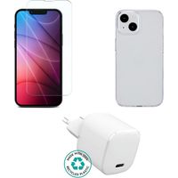 eSTUFF ES-KIT-IPH14 Transparentes weißes USB-Typ-C-Ladegerät