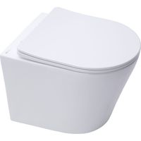 Swiss Aqua Technologies – WC suspendu sans bride – Fixations invisibles – Abattant softclose – Cuvette céramique compacte – Économie d'eau 2.9/4.5L