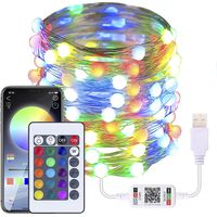 Bande lumineuse LED RGB 10mt lumières de Noël multicolores avec télécommande