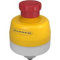 Banner 25305 SSA-EB1PLXR-12ECQ8 SSA-EB Emergency Stop Button, Rotary Actuation, Illuminated, 30 mm diameter, IP65