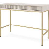 Toeletta: 2 cassetti, Cashmere, oro, 104 x 78 x 50 cm, maniglie dorate