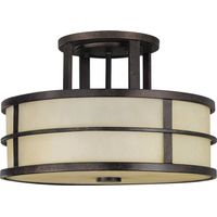 Deckenlampe Creme Bronze Glas Metall Ø 34,3 cm dekorativ blendarm E27 Deckenleuchte Wohnzimmer