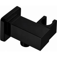 Connexion murale laiton avec support douchette, noir mat