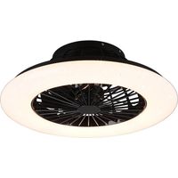 Stralsund Black Dimmable Led Chandelier Fan Trio Iluminación