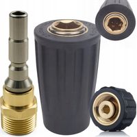 Rosfix Set Schnellkupplung D12 – Ersatzteil für Hochdruckreiniger Kärcher HD/HDS & Kränzle M22x1,5 Innen/Außengewinde 250 bar, 150 °C Messing Adapter & Verbindungsteile