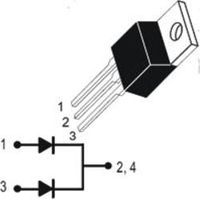 Gleichrichterdiode STPS3045CT Schottky 45V 2x15A Gemeinsame Kathode