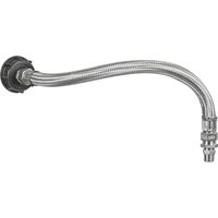 Connection set for IBC containers - with flexible reinforced hose