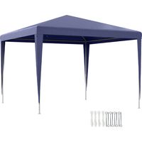 Gazebo da Giardino 3x3 m Pieghevole e Portatile con Copertura Anti UV, Blu