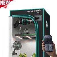 2026 Mars Hydro 80x80x160cm Smart Complete Grow Tent Kit丨FC-E 1500 150W Full Spectrum LED Grow Light丨6” Clip Fan丨4” Ventilation System with Smart APP iController 2.0 Controller