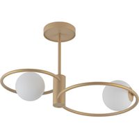 BOBOCHIC - Plafonnier EVAN en acier 2 lampes Or