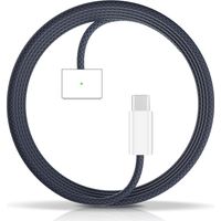 140-W-USB-C-Magnetladegerät für MacBook Air/Pro, PD-Schnellladung, Magnetanschluss der 3. Generation, 2 m langes, geflochtenes Kabel, ideal für Reisen, Mitternachtsblau