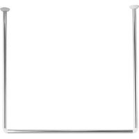 BASTONE PER TENDA DOCCIA 3 LATI IN ACCIAIO INOX- Acciaio Inox 80x80x80 cm- SPIRE- pezzi 1
