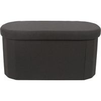 Coffre banc pliable noir 76x38x38 cm
