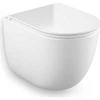 Inodoro suspendido Round Pro Total Clean blanco brillo 52 cm con tapa Soft Close – Koller Pool