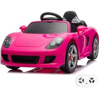 Voiture électrique pour Enfants Porsche Carrera GT - 1 à 5 ans - Version complète - Voiture pour enfants 12V avec Télécommande - Véhicule à Batterie sous licence officielle avec siège en cuir,
