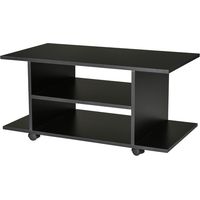 Modern TV Cabinet Stand Storage Shelves Table Mobile Bedroom Furniture Bookshelf Bookcase Black