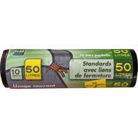 Bolsa de basura 50 litros x 10 negras 24 micrones - Publicidad Embalaje