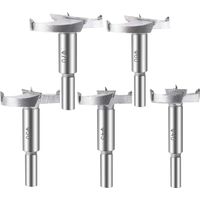 Set di 5 punte per trapano per legno (40/45/50/60/70 mm) Assortimento di punte per fresatrice in carburo per forare prodotti in legno, cassetti, prodotti in plastica, legno e compensato.