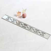 Sanitemodar – Caniveau de douche 100cm – Siphon inox avec appareil désodorisant – Filtre à cheveux – Drainage large pour salle de bain