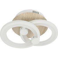 SYDNEY plafoniera 32w 3000-4000-6500k bianco legno chiaro 14x30x20 cm 4160lm dimmerabile a distanza
