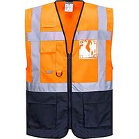Gilet Executive Warsaw Couleur : Orange/marine Taille S - Portwest