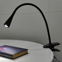 Lampe LED Design Moderne Fixation par Pince 3w 6400k Noire