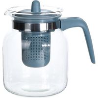 Teiera in vetro per tè caldo con manico in plastica e filtro 1500 ml -Verde